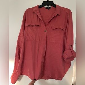 Velvet Heart Burnt Orange Button Up